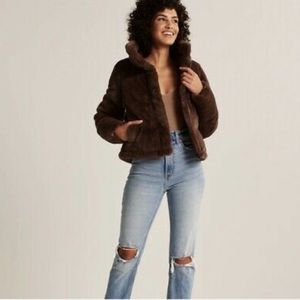 COPY - A&F Faux Fur Mini Puffer